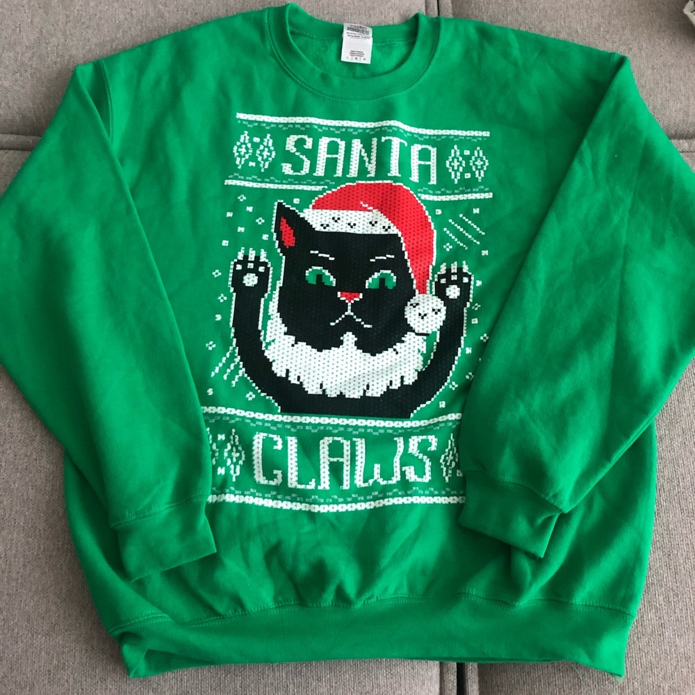 Santa Claws Kitty Christmas Sweatshirt